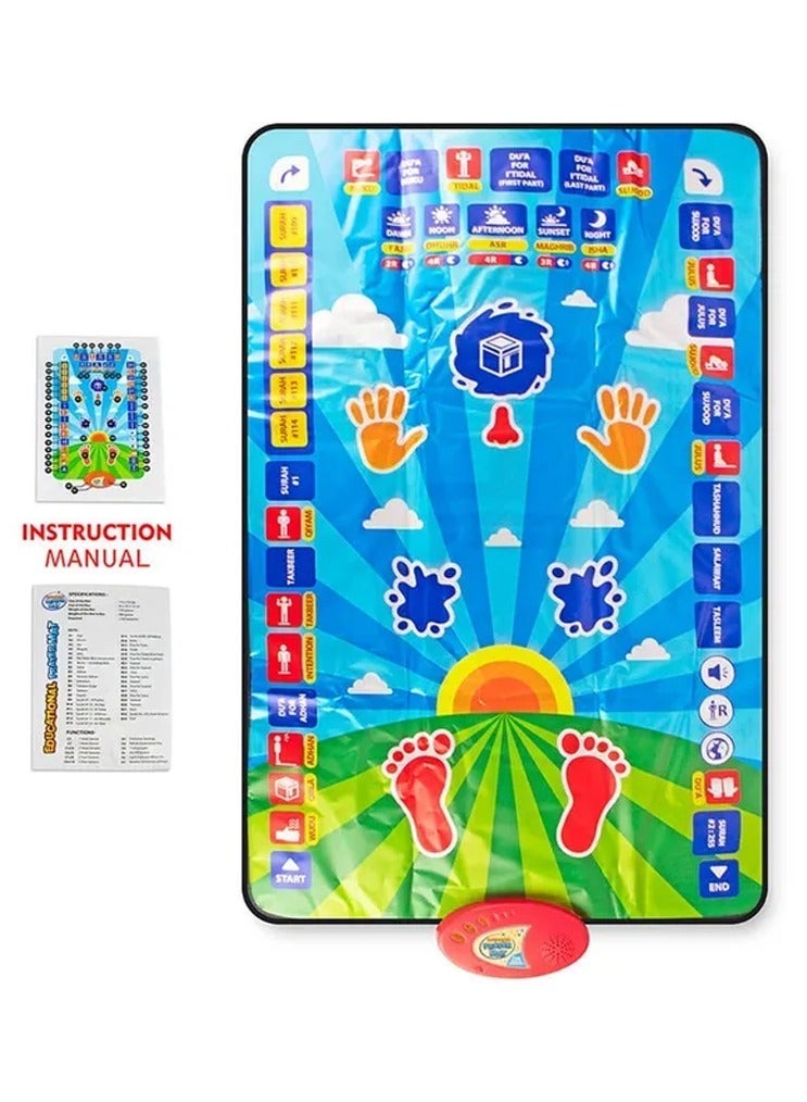 DubaiGallery Kids Educational Smart Prayer Mat for Kids EDUCATIONAL PRAYER MAT Fun, Easy & Interactive, Prayer Rug for Kids - Image 1